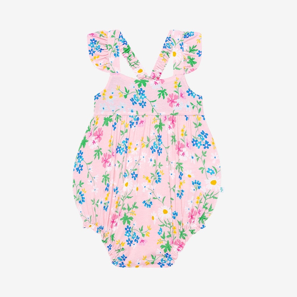 Posh Peanut pink floral onesie - 2T